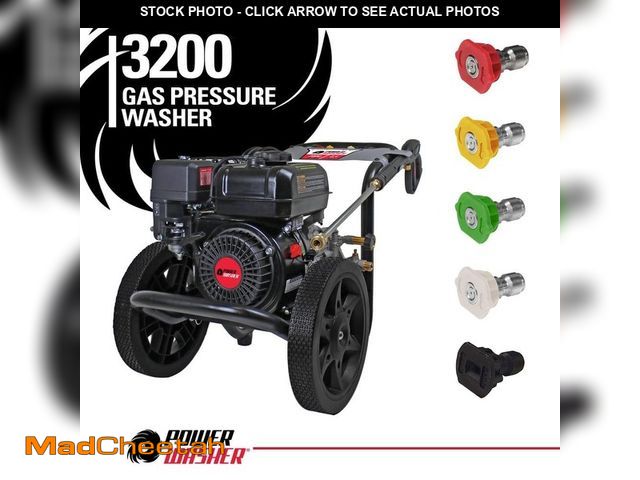 Lot 74-14112764 - Powerwasher 3200 PSI 2.5 GPM Gas Pressure Washer, Soap Tank, Reliable Residential Cold Water Power C...