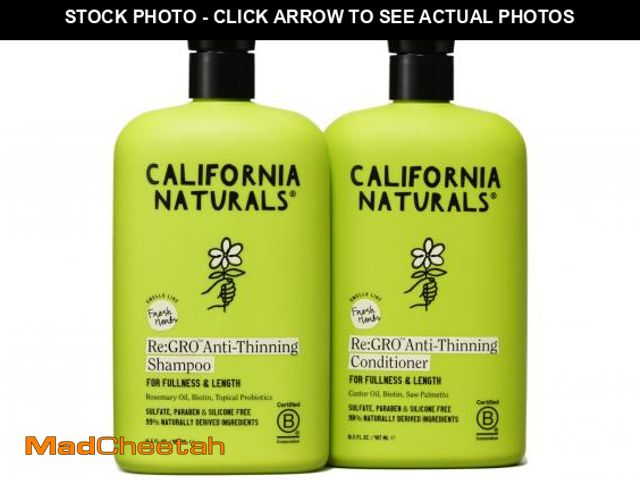 Lot 74-12214140 - California Naturals Re:GRO Shampoo and Conditioner Set, Anti-Thinning &amp; Hair Growth Support, All...