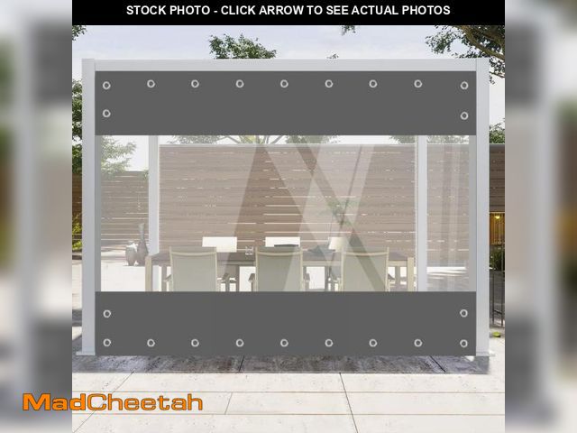 Lot 74-12112962 - Clear Vinyl Curtains for Patio Enclosure, Heavy Duty Waterproof Anti-UV and Tear-Resistant Tarpaulin...