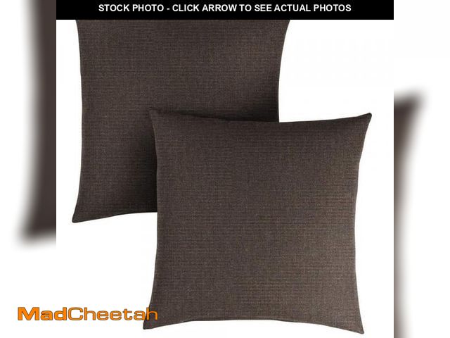 Lot 74-12424888 - SORRA HOME Sunbrella Canvas Java Square Indoor/Outdoor Throw Pillow (2-Pack) - UNUSED