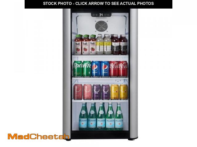 Lot 74-12145837 - Premium LEVELLA 3.1 cu. ft. Commercial Upright Merchandiser Display Refrigerator Glass Door Beverage...