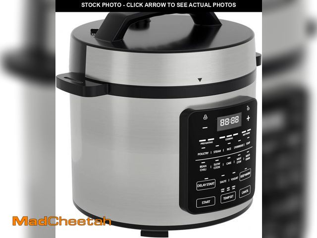 Lot 74-12137920 - OLIXIS Electric Pressure Cooker 6 Quart Stainless Steel Multi Cooker Electric for Pressure 12-in-1 R...