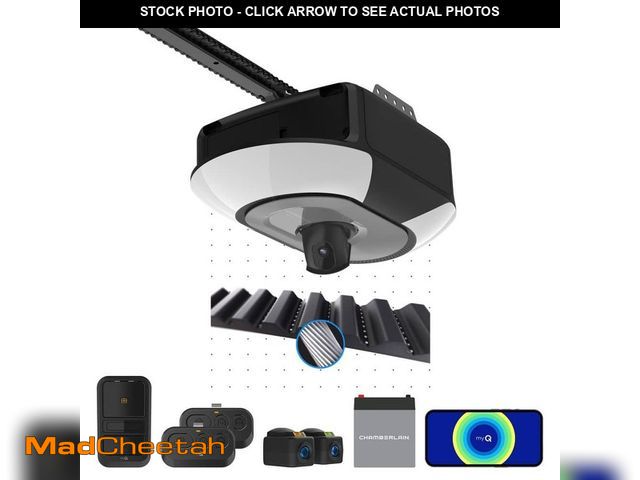 Lot 74-14394595 - Premier Series 1-1/4 HP Belt Drive Garage Door Opener with Battery Backup, Dual Lens LED, Camera, an...