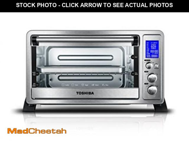 Lot 74-12138077 - TOSHIBA AC25CEW-SS Large 6-Slice Convection Toaster Oven Countertop, 10-In-One with Toast, Pizza and...