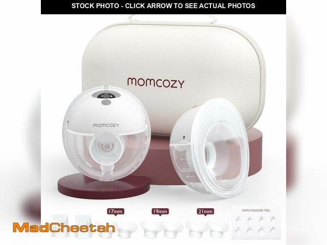 Lot 74-13572304 - Momcozy M5 Hands-Free Wearable Breast Pump, Double-Sealed Flange for Baby-Like Comfort, 3 Modes &amp...