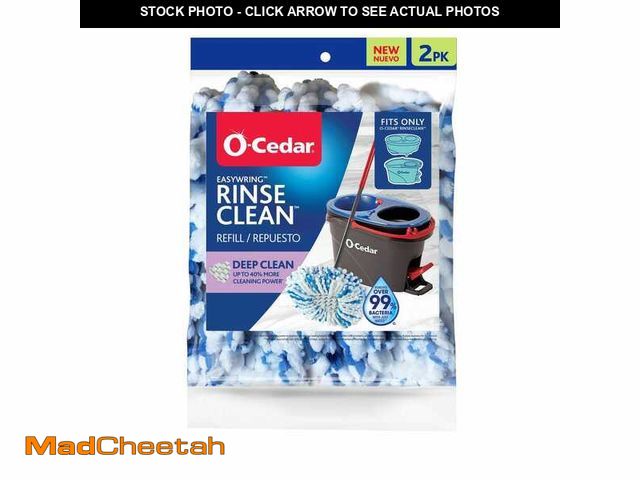 Lot 74-14242500 - O-Cedar RinseClean Deep Clean Microfiber Spin Mop Head Replacements, Machine Washable Refills (2-Pac...