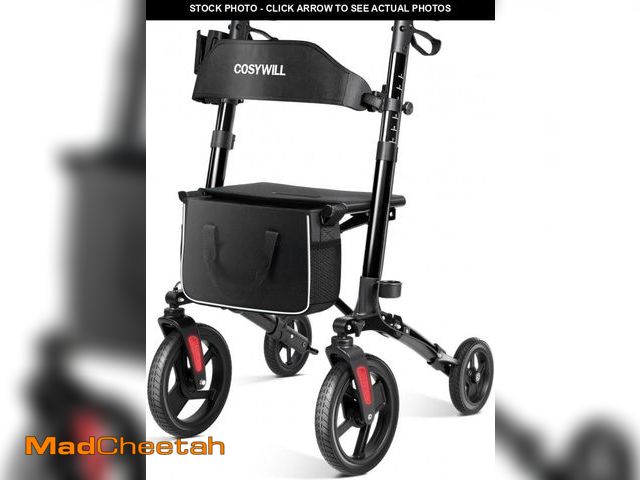 Lot 74-12514324 - COSYWILL Walkers for Seniors,Foldable Rollator Walker with Seat,Mobility Walkers with 10" Big Wheels...