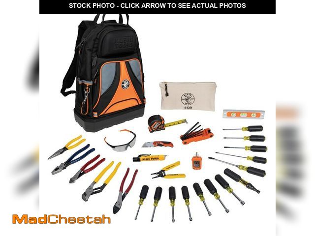 Lot 74-12551112 - 28 Piece Hand Tool Set with Tradesman Pro Tool Backpack - UNUSED