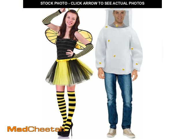 Lot 74-12705107 - Ramede Couple Bee Costume Beekeeper Adult Set Halloween Costume for Women Men Bees Cosplay Party Bee...