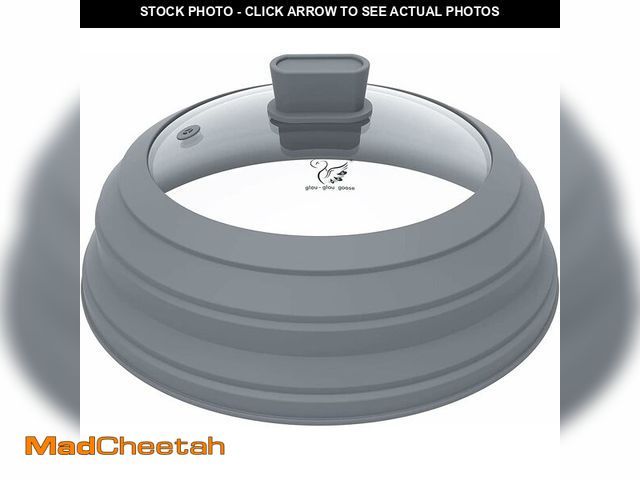 Lot 74-14062208 - Microwave Splatter Cover Glass Splatter Guard Lid with Collapsible Silicone for Food Pot Plate Cover...