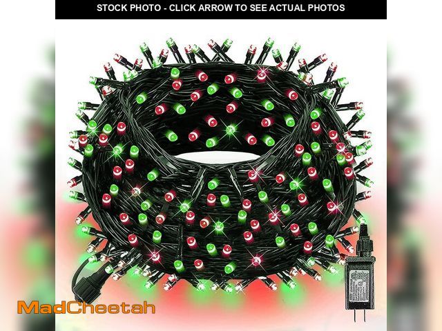 Lot 74-14046726 - Dazzle Bright Red and Green Christmas String Lights, 300 LED 100 FT Connectable Waterproof String Li...