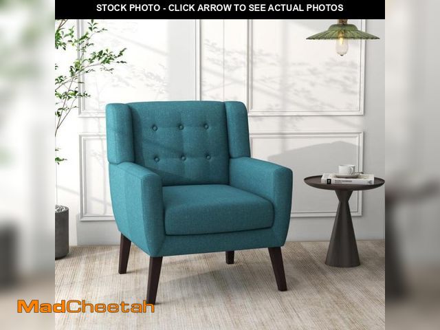 Lot 74-12519761 - Uixe  Light Blue Linen Arm Chair (Set of 1) - UNUSED