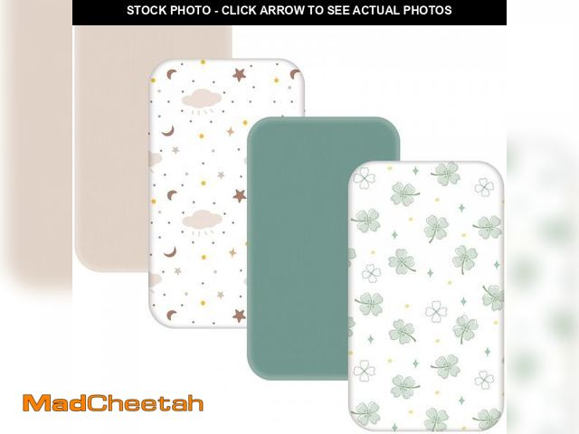 Lot 74-12302573 - 4 Pack Bassinet Sheets - 35"x20" Bedside Bassinet Sheets for Newton, Ezebaby, Angelbliss, AMKE(3 in ...