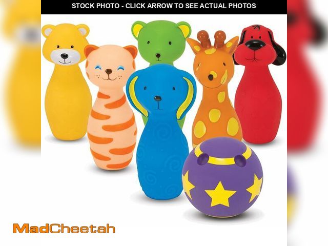Lot 74-13627616 - Melissa &amp; Doug K's Kids Bowling Friends Play Set and Game with 6 Pins and Convenient Carrying Ca...