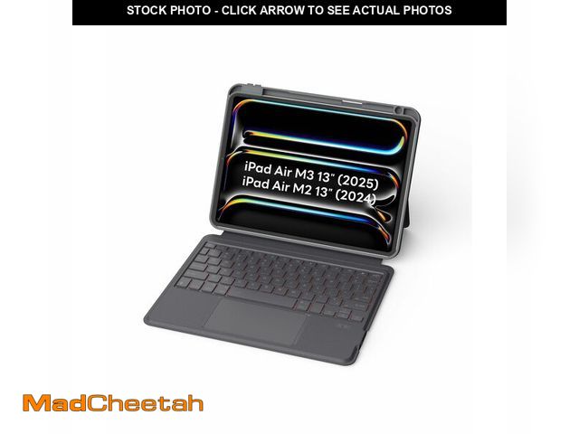 Lot 74-12876128 - EIP Bluetooth Keyboard Case for iPad Air 13 inch (M3 2025/M2 2024), 13" Magnetic Detachable Case wit...