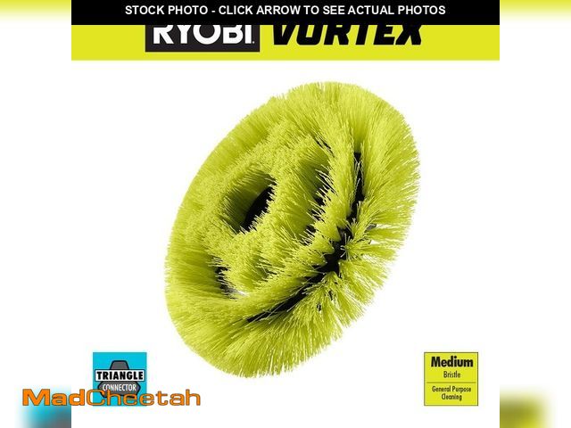 Lot 74-12517462 - RYOBI 7 in. VORTEX Medium Bristle Brush - UNUSED