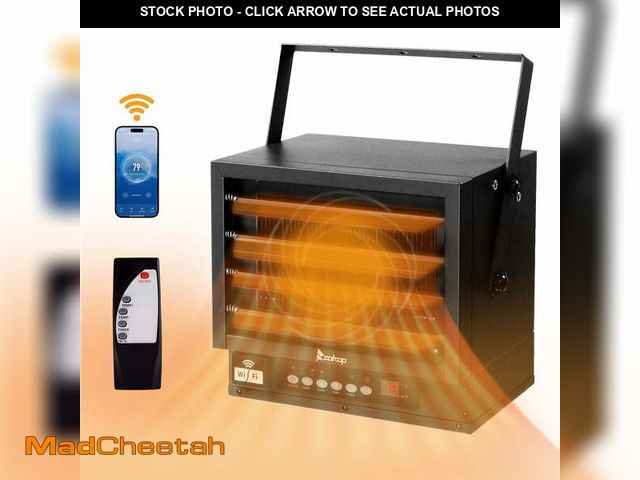 Lot 74-13043543 - Ktaxon WiFi Smart Electric Garage Heater, 7500W Ceiling Mount Space Heater, 240-Volt Hard-Wired Heat...