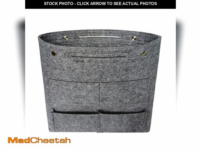 Lot 74-12718516 - Vercord Extra Tall Felt Bag Organizer Vertical Height Design for Deep Tote and Backpack Bags Grey - ...