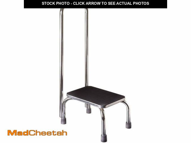 Lot 74-12768103 - (MISSING HANDLE,HARDWARE) DMI Step Stool With Handle, Heavy Duty Metal for High Beds, Portable, Adul...