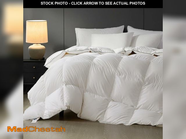 Lot 74-13954403 - sleeprove King Size Down Comforter,All-Season Duvet Insert with 8 Loops,Noiseless Luxury Comforter,W...