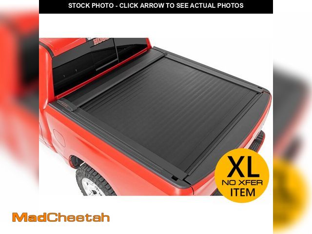 Lot 74-13075083 - (MISSING HARDWARE) Rough Country Retractable Tonneau Cover for Ram 1500/1500 TRX (2019Ã¢â¬â2025) ...