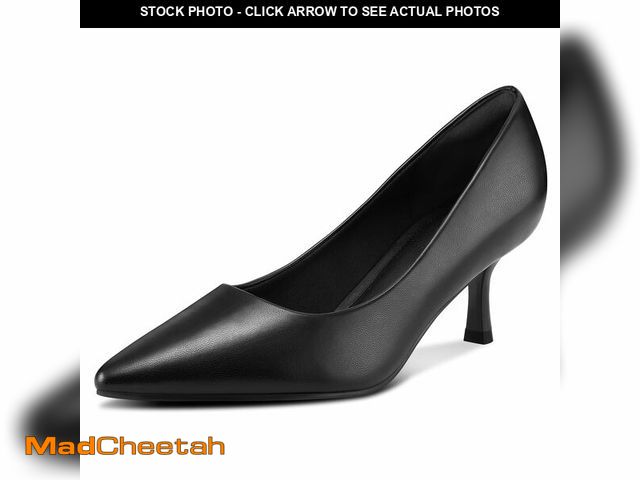 Lot 74-12975665 - mysoft Kitten Heels for Women Low Heel Pumps 2 Inch Closed Toe Wedding Dress Shoes - USED