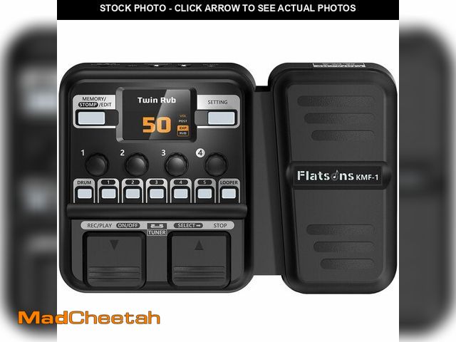 Lot 74-13624789 - Flatsons KMF-1 Guitar Pedal, 77 Effects Guitar Multi Effects Pedal with 50 Preset, 42 Drum Rhythm, 1...
