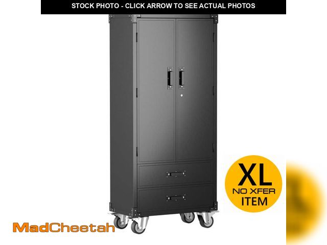 Lot 74-12586048 - Hephastu 31.5 in. W x 72 in. H x 16.5 in. D Lockable Metal Garage Storage Freestanding Cabinet with ...