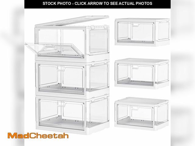 Lot 74-14269147 - Kmiectse Clear Storage Bin with Lid 3 Pack Ã£â¬ÂStackable &amp; SturdyÃ£â¬â Plastic Multifuncti...