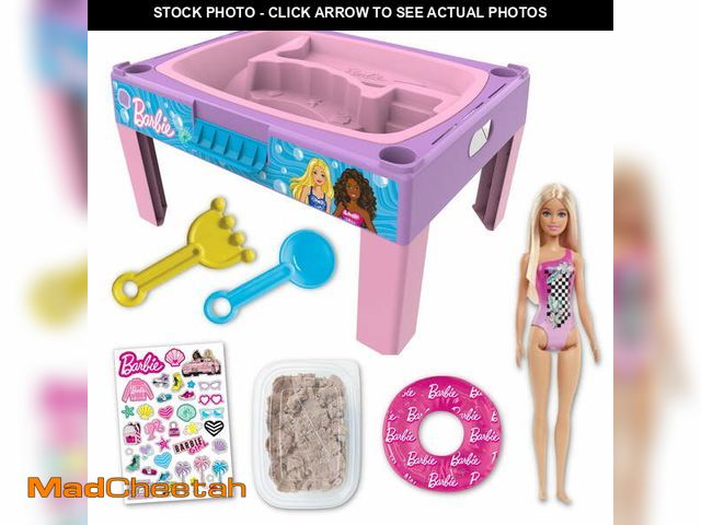 Lot 74-12804955 - Barbie Beach &amp; Waves Playset, Sand &amp; Water Table for Children, Glossy Pink, Caucasian Doll, ...