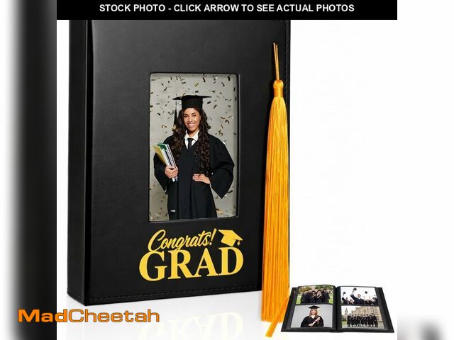 Lot 74-14048181 - Gersoniel 2026 Graduation Photo Albums with 200 Pockets Leather Cover 4x6 Picture Featuring Cutouts ...