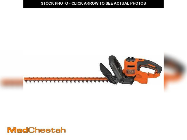 Lot 74-14250629 - BLACK+DECKER 22" Electric Hedge Trimmer, Lightweight 4.0 Amp Corded Dual Action Shrub Trimmer, Full ...