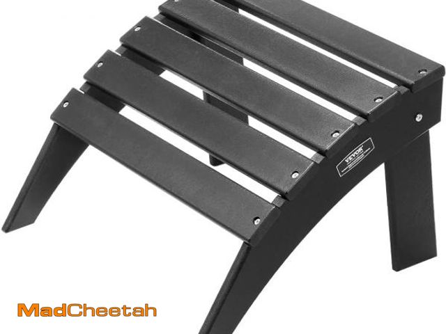 Lot 74-12137341 - VEVOR Adirondack Ottoman, 18.7L x 19.7W x 13H Inch HDPE Plastic Folding Adirondack Ottoman, Weather-...