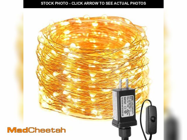 Lot 74-12714159 - Lighting EVER Plug in Fairy Lights with Switch 66 ft 200 LED String Lights, Warm White Copper Wire L...