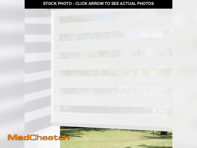 Lot 74-12493475 - ChrisDowa Cordless Zebra Blinds for Windows, Dual Layer Free-Stop Light Filtering Window Roller Shad...