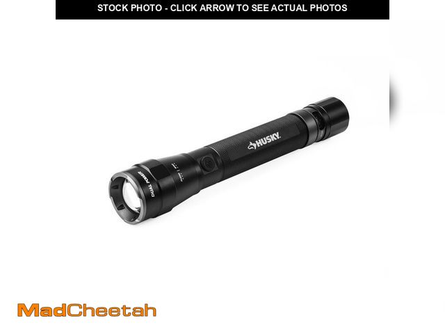 Lot 74-12535106 - *MISSING CHARGER/BATTERY* Husky 7000-Lumens Dual Power LED Rechargeable Tactical Focusing Handheld F...