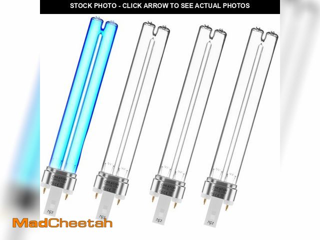 Lot 74-12875444 - coospider-repta 4 Pack 13 Watts UV UVC G23 Base Ultraviolet Light Bulb Compatible w/Jebao Pond Sunsu...