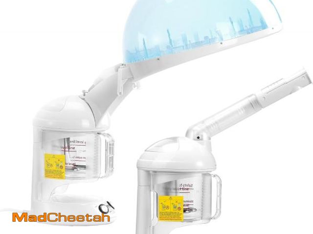 Lot 74-12510602 - VEVOR Hair Steamer, 2 in 1 UV Ozone Hair &amp; Facial Steamer with Detachable Bonnet Hood, Nano Ioni...