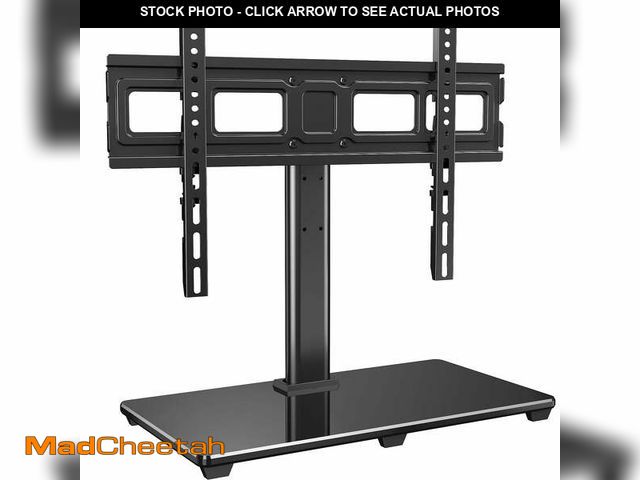 Lot 74-14587293 - MountFTV Universal Table Top TV Stand for 32-80" Flat Screen TVs with 9 Height Adjustable,Universal ...