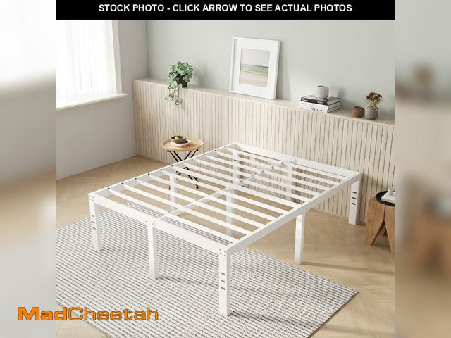 Lot 74-13331672 - Novilla Queen Size Bed Frame, 16 Inch Metal Platform Bed Frame Queen Size with Storage Space Under B...