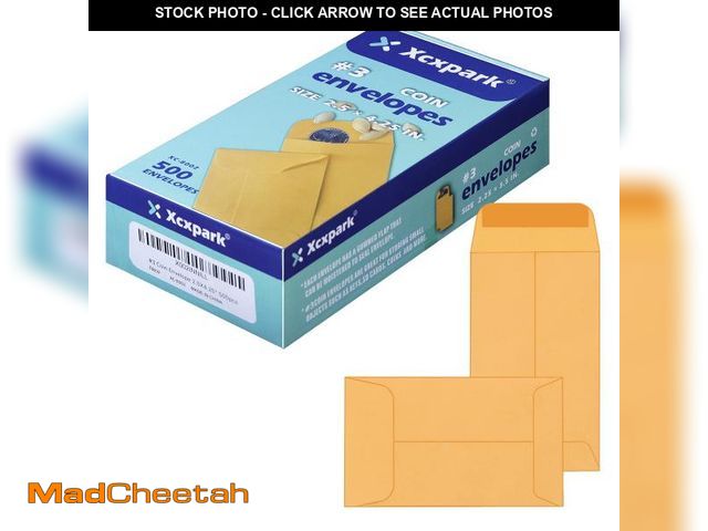 Lot 74-12053406 - Xxcxpark 500 PCS #3 Coin Envelopes, 2-1/2ÃÂ¢Ã¢âÂ¬ÃÂ x 4-1/4ÃÂ¢Ã¢âÂ¬ÃÂ inches Brown Kraft E...