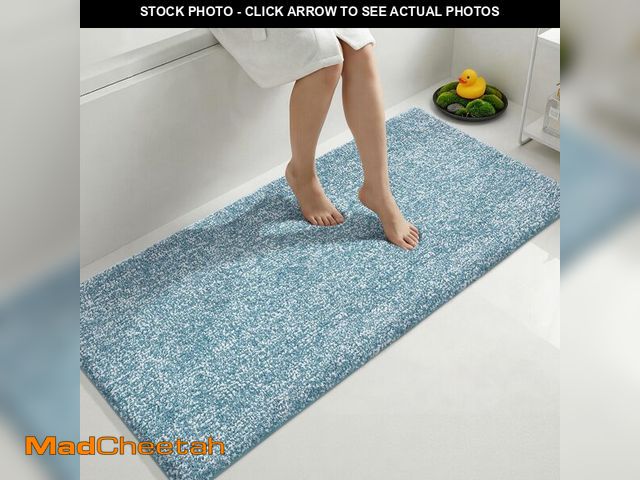 Lot 74-13550601 - Yimobra Bathroom Runner Rug Non Slip Washable, Soft Absorbent Microfiber Long Bath Mat, Dual-Tone De...