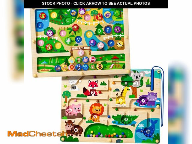 Lot 74-14429018 - Magnetic Maze 2 in 1 Double Side Color and Number Maze Alphabet Puzzle Board for 3-5 Boys and Girls ...