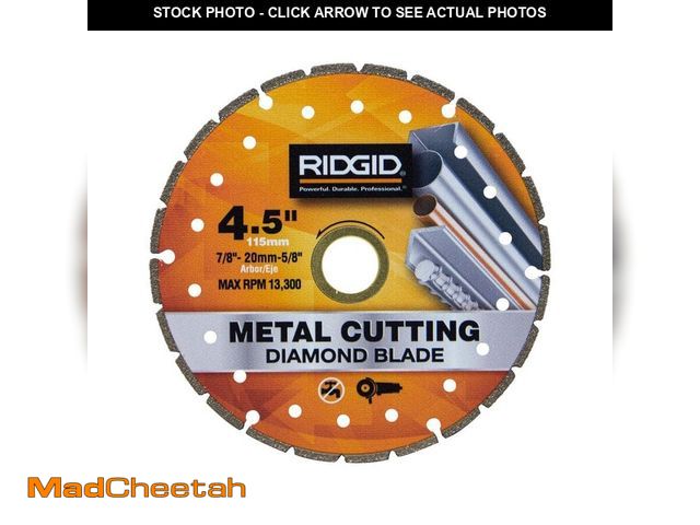 Lot 74-14467207 - RIDGID 4.5 in. Metal Segmented Rim Cutting Diamond saw blade for metal cutting HD-MTL45 - UNUSED