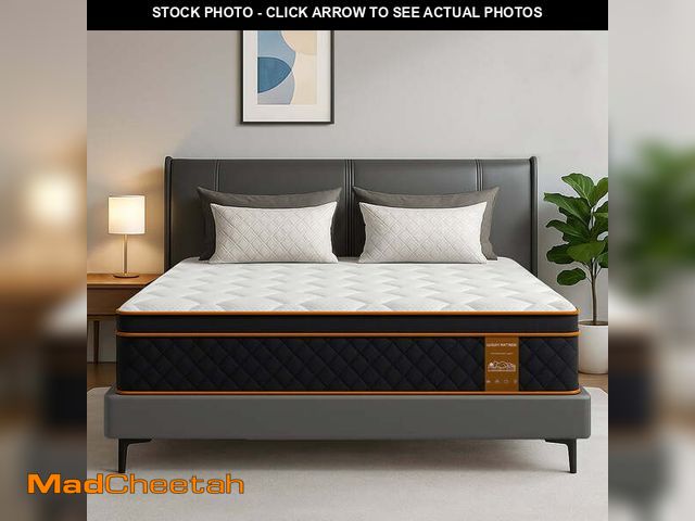 Lot 74-12800823 - Gibaha 12 inch Queen Mattress in a Box, Gel Memory Foam and Pocket Spring, Hybrid Medium Comfort, Pr...