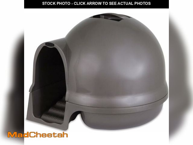 Lot 74-14582055 - Petmate Booda Clean Step Cat Litter Box Dome (Made in the USA with 95% Recycled Materials)- Brushed ...