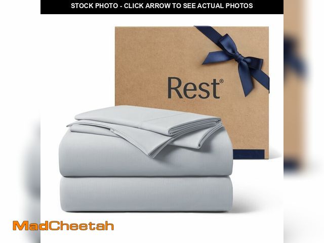 Lot 74-13719222 - RESTÃÂ® EvercoolÃÂ®+ Cooling Sheet Set, King Size, Light Gray, Breathable Bed Sheets for Hot Sleep...