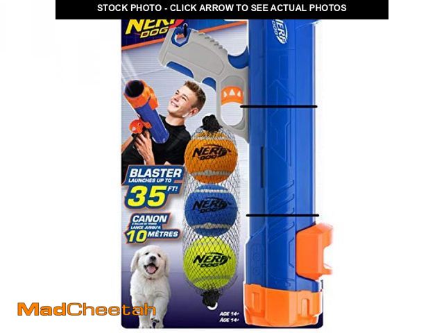 Lot 74-12399220 - (MISSING BALLS) Nerf Dog Large Size Tennis Ball Blaster Dog Toy, Great for Fetch, Hands-Free Reload,...