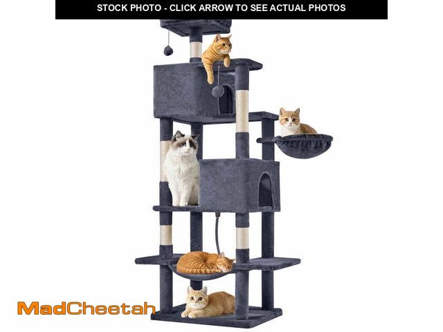 Lot 74-14469761 - (MISSING BOTTOM LEG SUPPORT) EDX 66" Cat Tree Tower for Indoor Cats, Multi-Level Durable Cat Climbin...