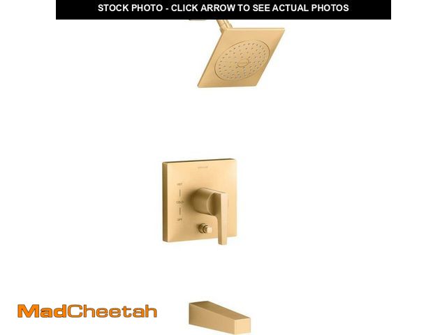 Lot 74-12682005 - KOHLER Honesty 1-Handle 2.5 GPM Tub and Shower Trim Kit in Vibrant Brushed Moderne Brass - UNUSED